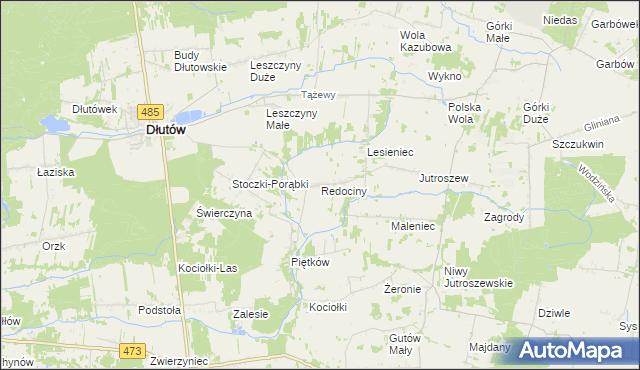 mapa Redociny, Redociny na mapie Targeo