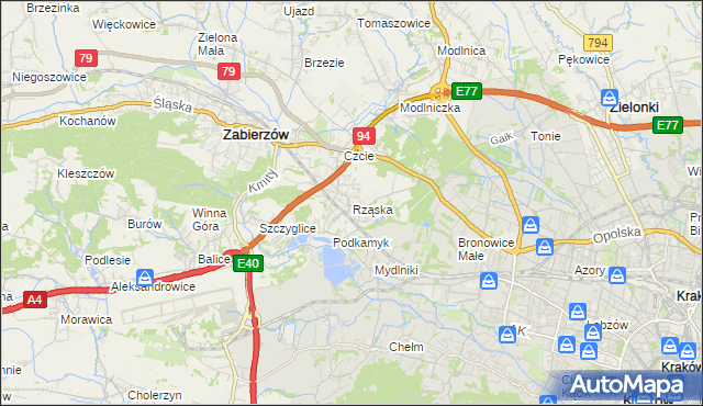 mapa Rząska, Rząska na mapie Targeo