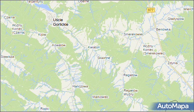 mapa Skwirtne, Skwirtne na mapie Targeo