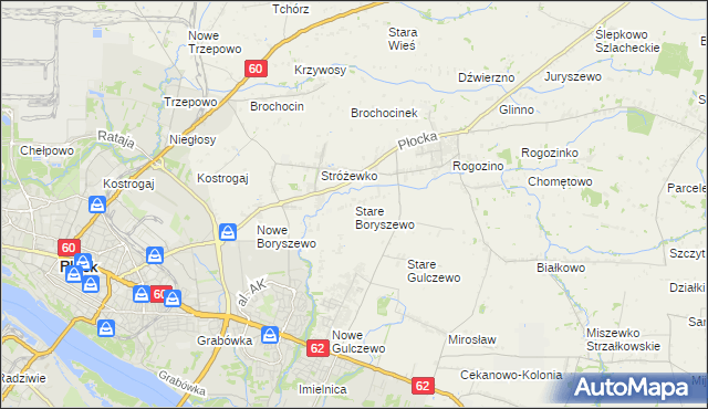 mapa Stare Boryszewo, Stare Boryszewo na mapie Targeo