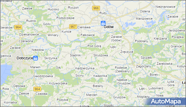 mapa Stryszowa, Stryszowa na mapie Targeo