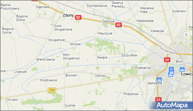 mapa Świące, Świące na mapie Targeo