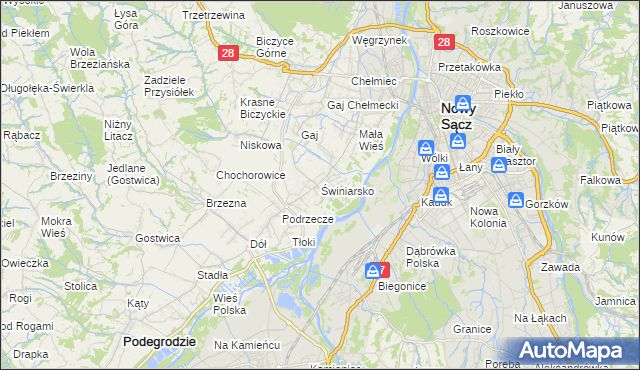 mapa Świniarsko, Świniarsko na mapie Targeo