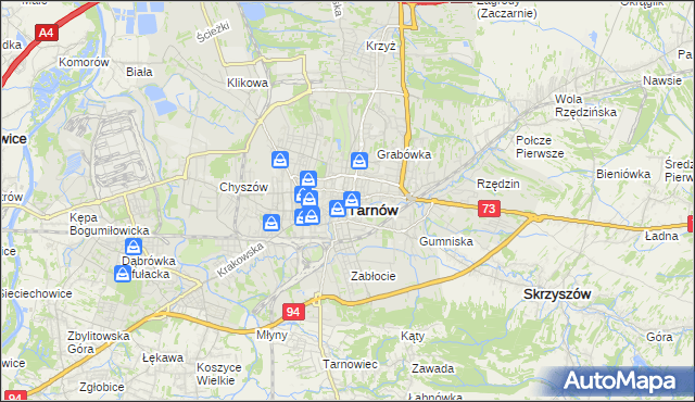 mapa Tarnów, Tarnów na mapie Targeo