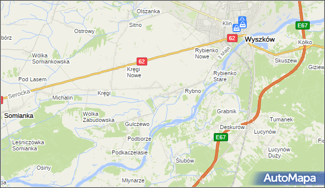 mapa Tulewo Górne, Tulewo Górne na mapie Targeo