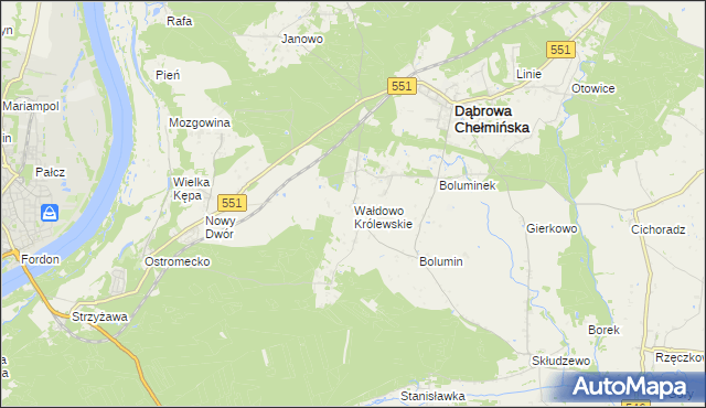 mapa Wałdowo Królewskie, Wałdowo Królewskie na mapie Targeo