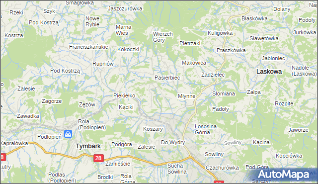 mapa Walowa Góra, Walowa Góra na mapie Targeo