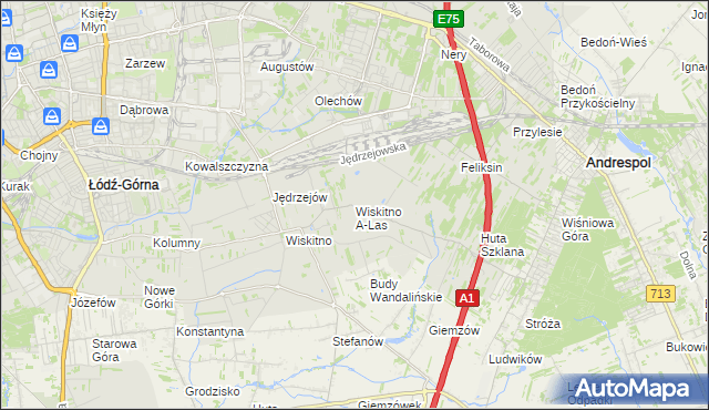 mapa Wiskitno A-Las, Wiskitno A-Las na mapie Targeo