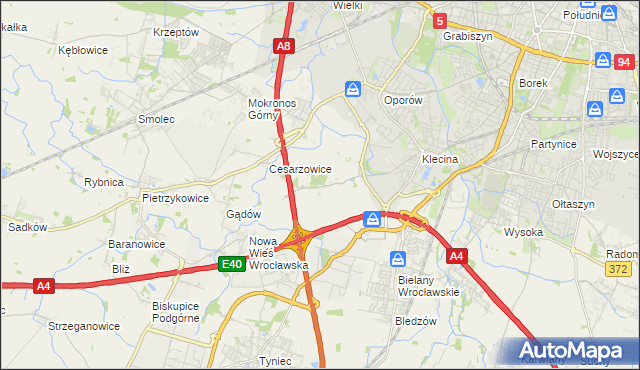 mapa Zabrodzie gmina Kąty Wrocławskie, Zabrodzie gmina Kąty Wrocławskie na mapie Targeo