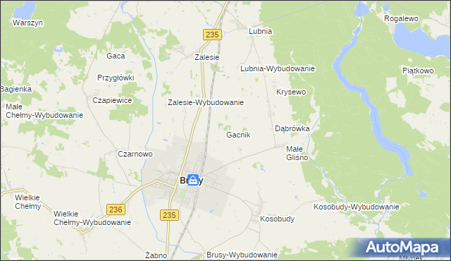 mapa Gacnik, Gacnik na mapie Targeo