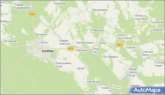 mapa Długi Kąt-Osada, Długi Kąt-Osada na mapie Targeo