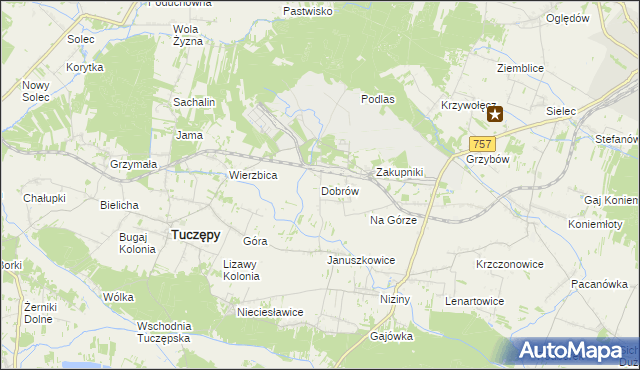 mapa Dobrów gmina Tuczępy, Dobrów gmina Tuczępy na mapie Targeo
