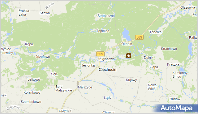 mapa Elgiszewo, Elgiszewo na mapie Targeo