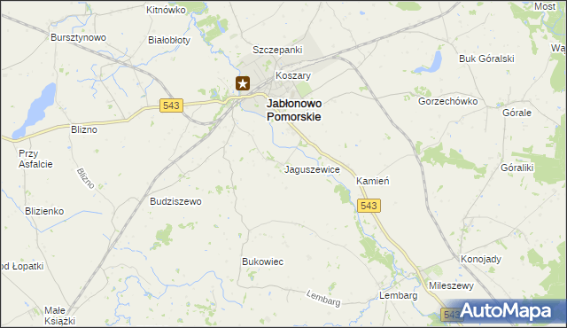 mapa Jaguszewice, Jaguszewice na mapie Targeo