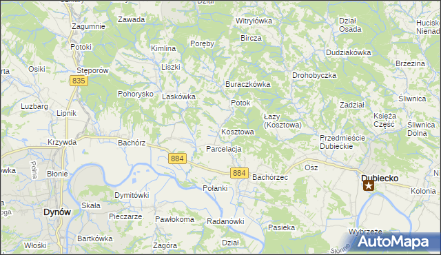 mapa Kosztowa, Kosztowa na mapie Targeo