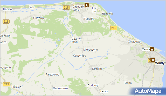 mapa Mieroszyno, Mieroszyno na mapie Targeo