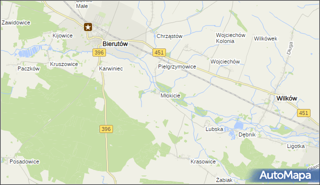 mapa Młokicie, Młokicie na mapie Targeo