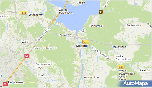 mapa Nieporęt, Nieporęt na mapie Targeo