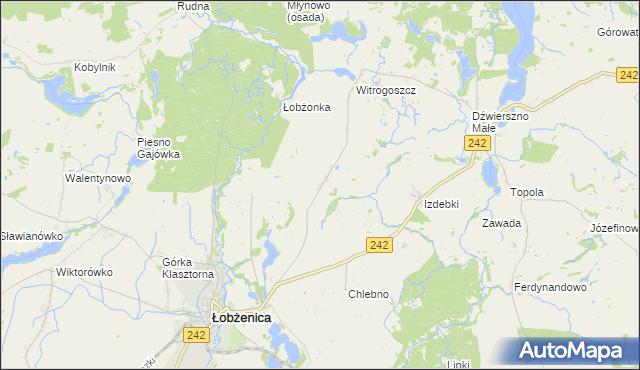 mapa Witrogoszcz-Osada, Witrogoszcz-Osada na mapie Targeo