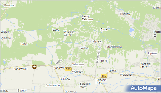 mapa Wólka gmina Leszno, Wólka gmina Leszno na mapie Targeo