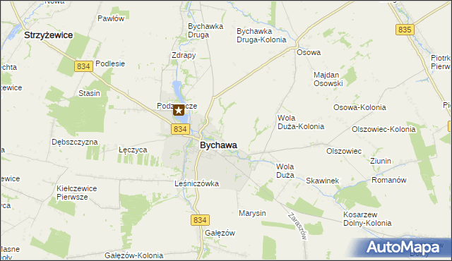 mapa Zadębie gmina Bychawa, Zadębie gmina Bychawa na mapie Targeo