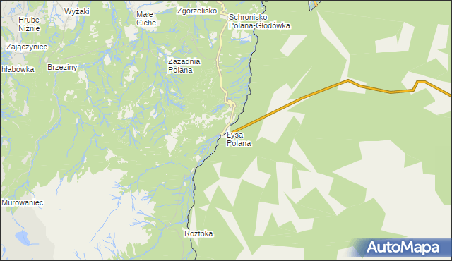 mapa Łysa Polana, Łysa Polana na mapie Targeo