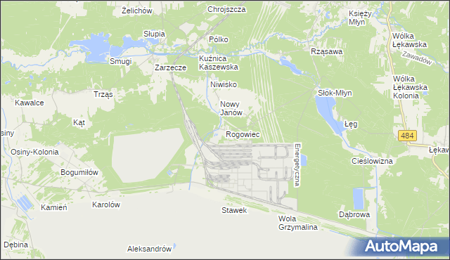 mapa Rogowiec, Rogowiec na mapie Targeo