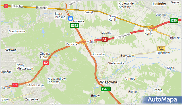 mapa Góraszka, Góraszka na mapie Targeo