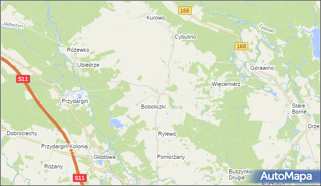 mapa Gozd, Gozd na mapie Targeo