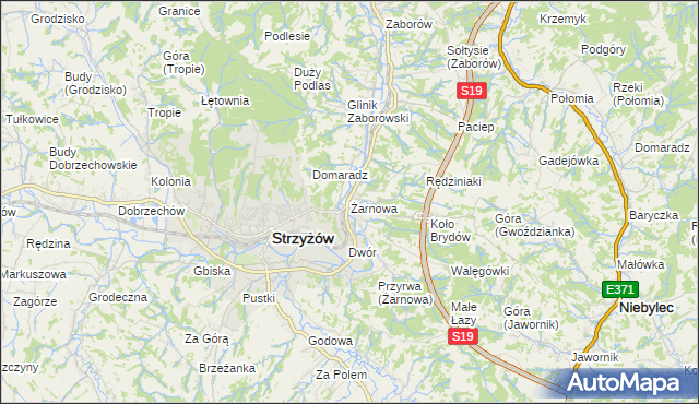 mapa Żarnowa, Żarnowa na mapie Targeo