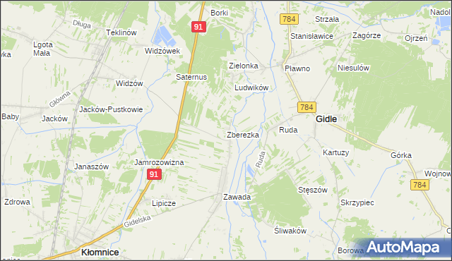 mapa Zberezka, Zberezka na mapie Targeo