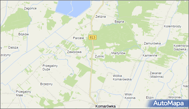 mapa Żulinki, Żulinki na mapie Targeo