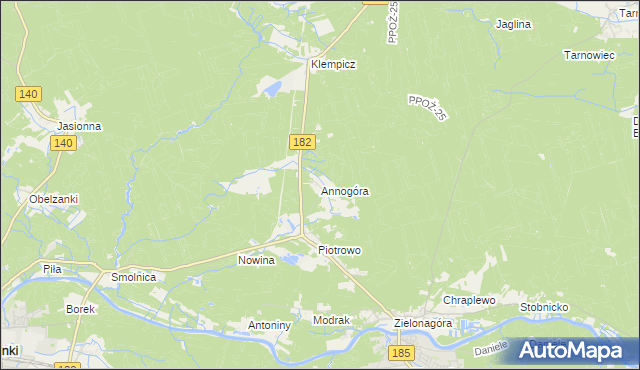 mapa Annogóra, Annogóra na mapie Targeo
