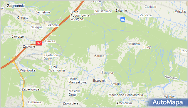 mapa Barcza, Barcza na mapie Targeo