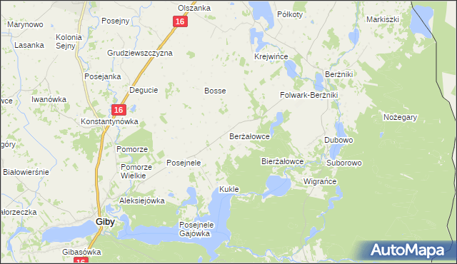 mapa Berżałowce, Berżałowce na mapie Targeo