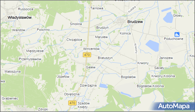 mapa Bratuszyn, Bratuszyn na mapie Targeo