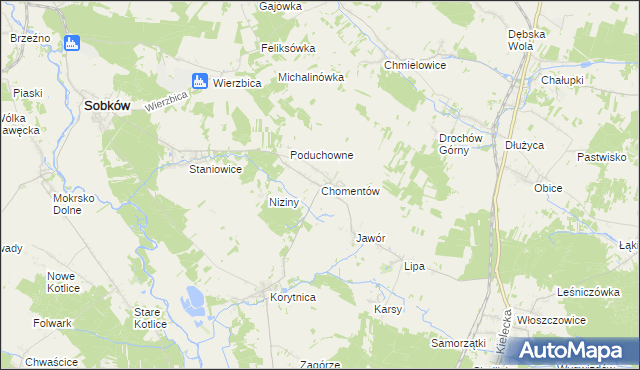 mapa Chomentów, Chomentów na mapie Targeo