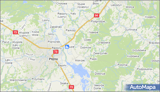 mapa Dobrków, Dobrków na mapie Targeo