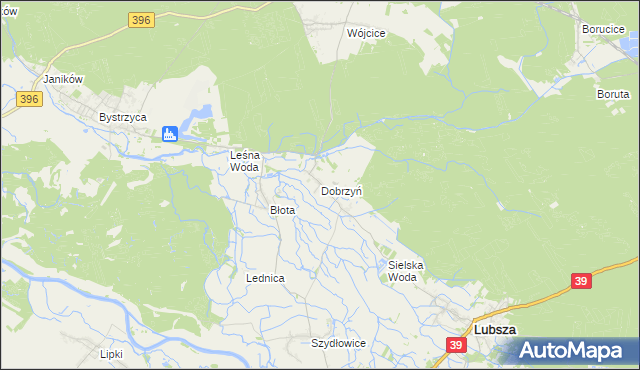 mapa Dobrzyń gmina Lubsza, Dobrzyń gmina Lubsza na mapie Targeo