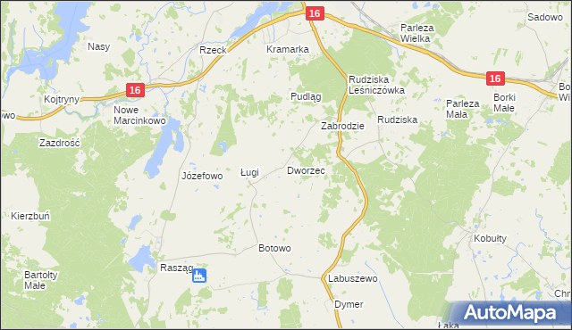 mapa Dworzec, Dworzec na mapie Targeo