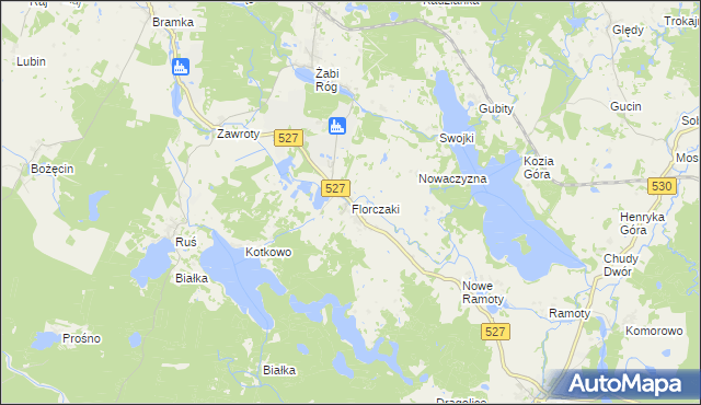 mapa Florczaki, Florczaki na mapie Targeo
