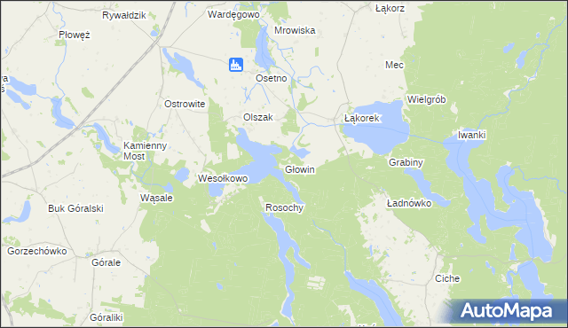 mapa Głowin, Głowin na mapie Targeo