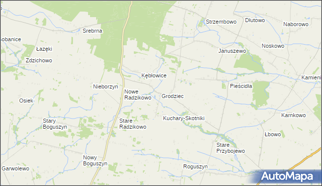 mapa Grodziec gmina Czerwińsk nad Wisłą, Grodziec gmina Czerwińsk nad Wisłą na mapie Targeo