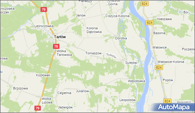mapa Hermanów gmina Tarłów, Hermanów gmina Tarłów na mapie Targeo