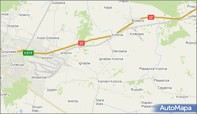 mapa Ignatów-Kolonia, Ignatów-Kolonia na mapie Targeo