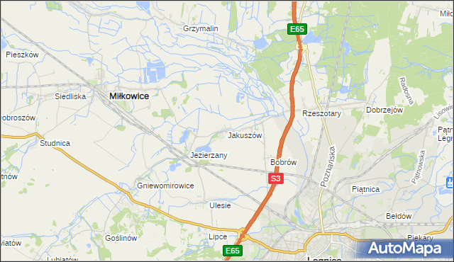 mapa Jakuszów, Jakuszów na mapie Targeo