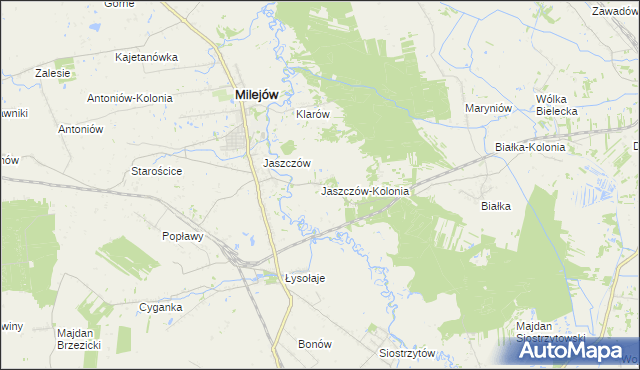 mapa Jaszczów-Kolonia, Jaszczów-Kolonia na mapie Targeo