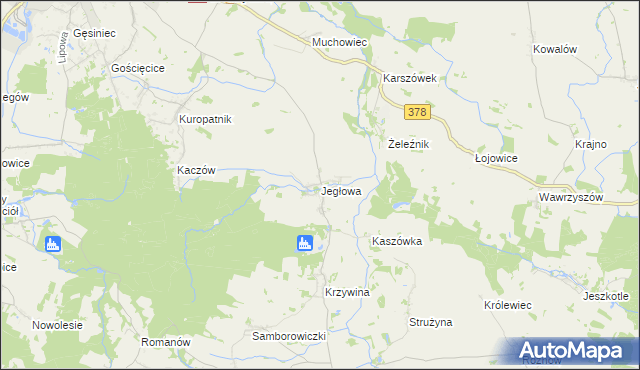 mapa Jegłowa, Jegłowa na mapie Targeo