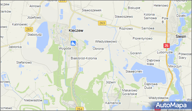 mapa Jóźwin gmina Kleczew, Jóźwin gmina Kleczew na mapie Targeo