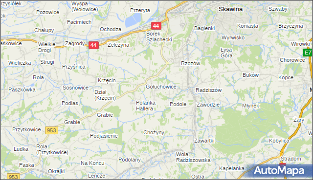 mapa Jurczyce, Jurczyce na mapie Targeo